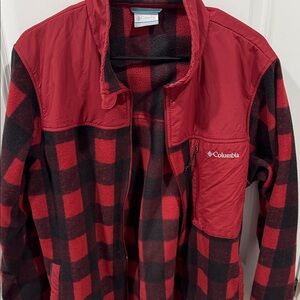 Columbia Kids Plaid Red and Black Jacket